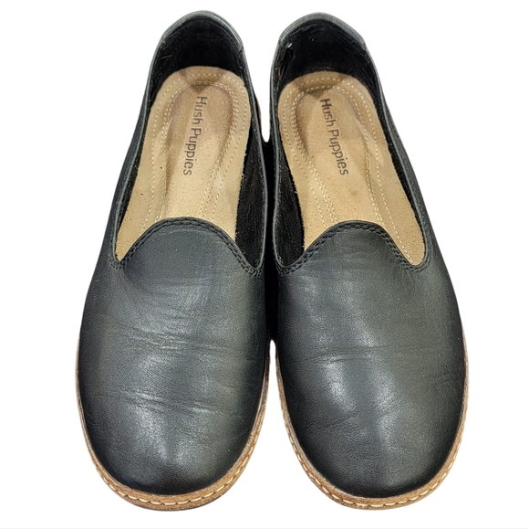 Hush Puppies Sebeka Piper Flat Black Slip-on Moccasin Comfortable Womens Size 7 - Picture 4 of 15